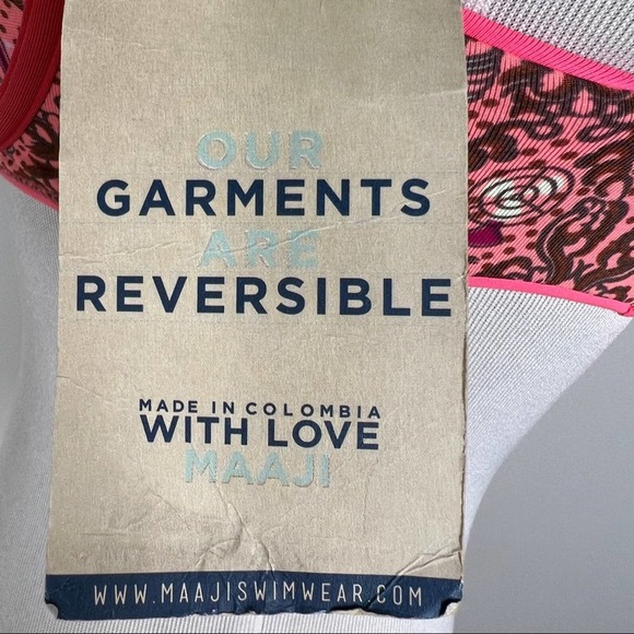 Maaji reversible Bikini Top chimeric wayfarer 2014 ruffle NWT Size Small - Picture 7 of 11